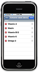 editable table